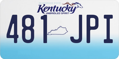 KY license plate 481JPI