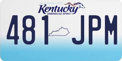 KY license plate 481JPM