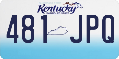 KY license plate 481JPQ