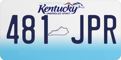 KY license plate 481JPR