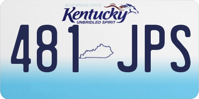 KY license plate 481JPS