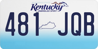 KY license plate 481JQB