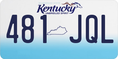 KY license plate 481JQL