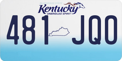KY license plate 481JQO