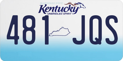 KY license plate 481JQS