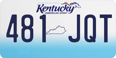 KY license plate 481JQT