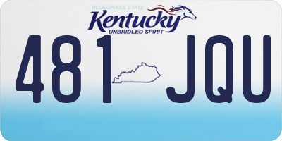 KY license plate 481JQU