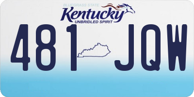 KY license plate 481JQW