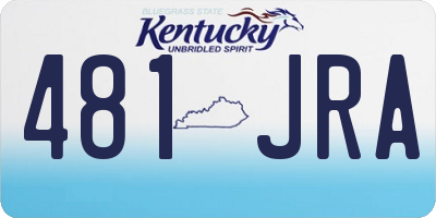 KY license plate 481JRA