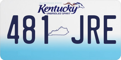 KY license plate 481JRE