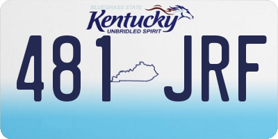 KY license plate 481JRF