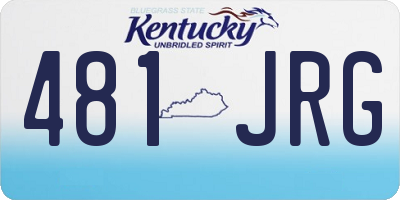 KY license plate 481JRG