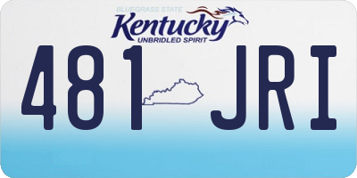 KY license plate 481JRI