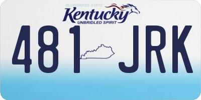 KY license plate 481JRK
