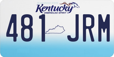 KY license plate 481JRM