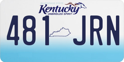 KY license plate 481JRN