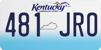 KY license plate 481JRO