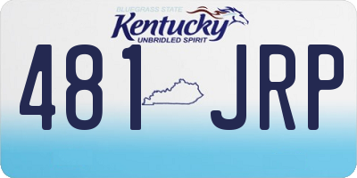 KY license plate 481JRP