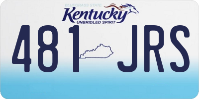 KY license plate 481JRS