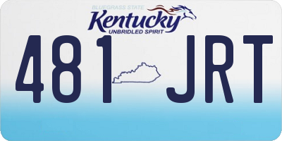 KY license plate 481JRT