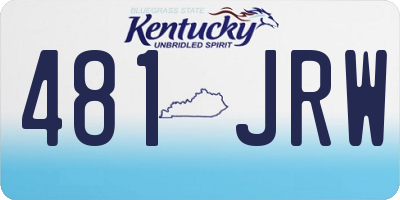 KY license plate 481JRW