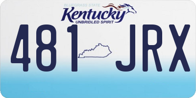KY license plate 481JRX