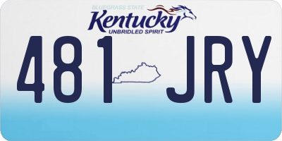 KY license plate 481JRY
