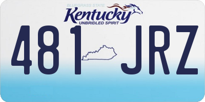 KY license plate 481JRZ