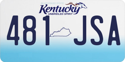 KY license plate 481JSA