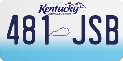 KY license plate 481JSB