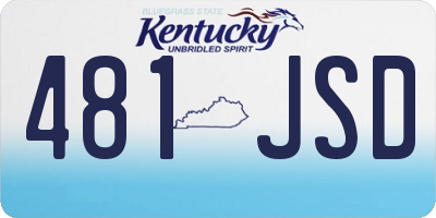 KY license plate 481JSD