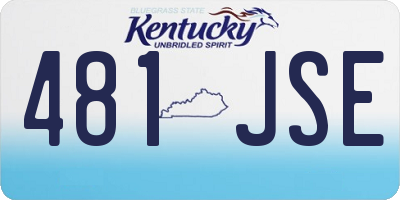 KY license plate 481JSE