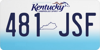 KY license plate 481JSF