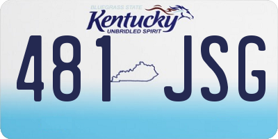 KY license plate 481JSG