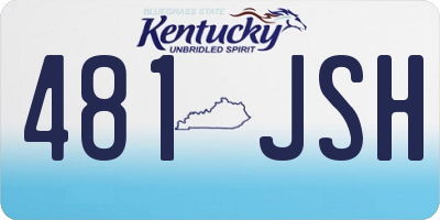 KY license plate 481JSH
