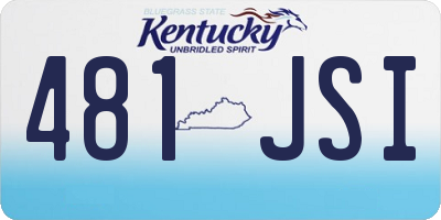KY license plate 481JSI