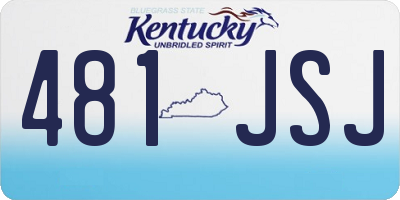 KY license plate 481JSJ