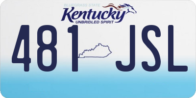 KY license plate 481JSL
