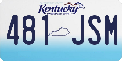 KY license plate 481JSM