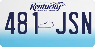 KY license plate 481JSN