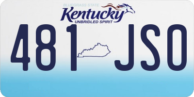 KY license plate 481JSO