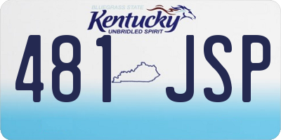 KY license plate 481JSP