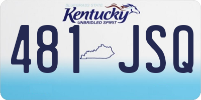KY license plate 481JSQ