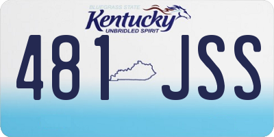 KY license plate 481JSS