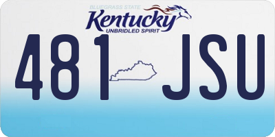 KY license plate 481JSU