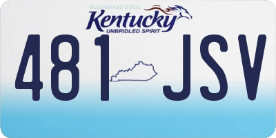 KY license plate 481JSV