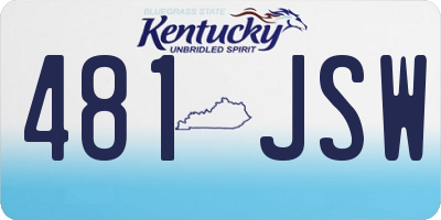 KY license plate 481JSW