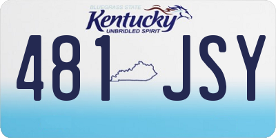 KY license plate 481JSY