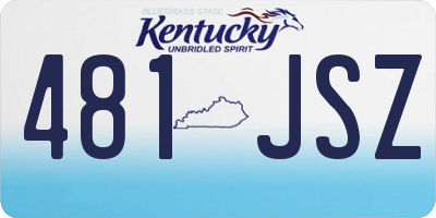 KY license plate 481JSZ