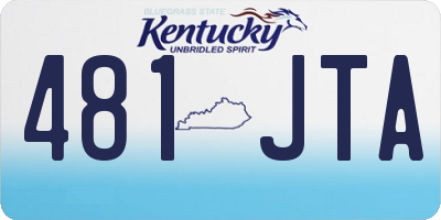 KY license plate 481JTA